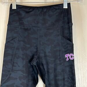 ZOOZATZ TCU Horned Frogs Leggings‎ XS Black Camo Print Athletic Activewear